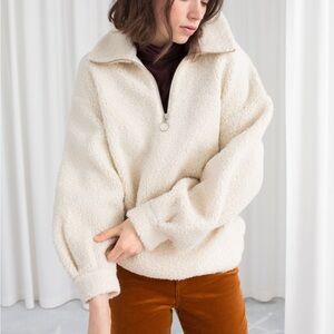 & Other Stories Sherpa 1/4 Zip Size 8